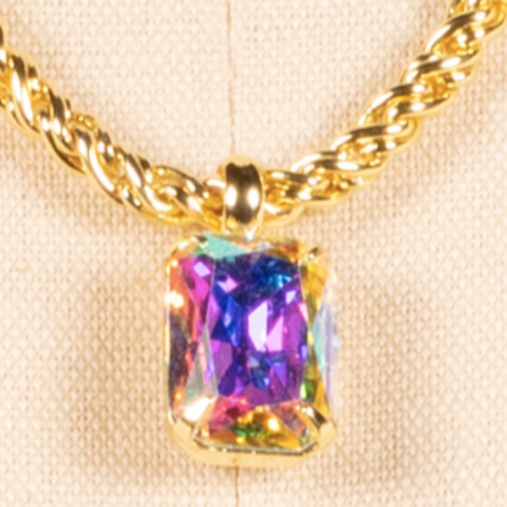 SORRELLI Emerald Rope Chain Pendant Necklace  Pendant Necklace in Crystal Aurora